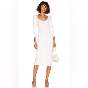 James Perse - Long Sleeve Ribbed Midi Dress